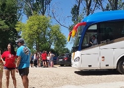 salida buses experiencia de campamento