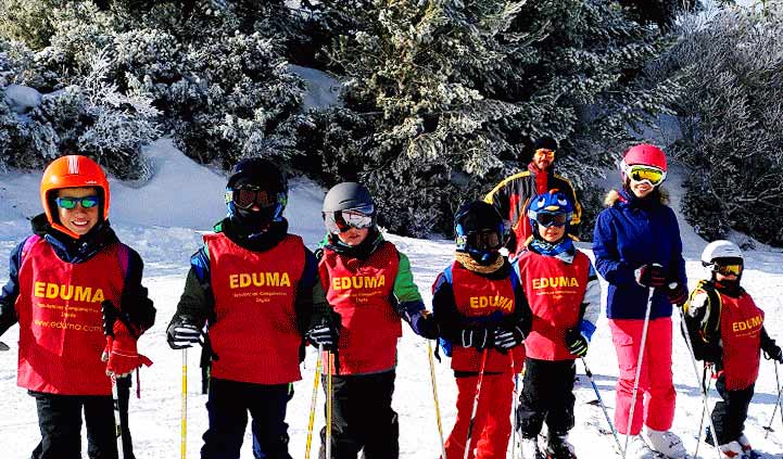 Esquiar fin de semana Madrid Valdesqui o La Pinilla niños, familias y adultos